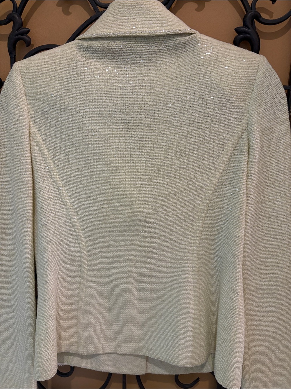 St. John Cream Sparkle Evening Jacket - Picture 9 of 15